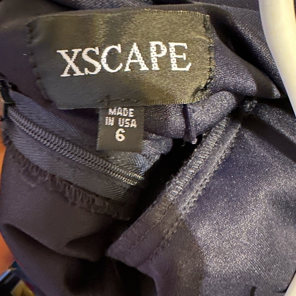 Xscape navy blue dress. - Picture 4 of 6